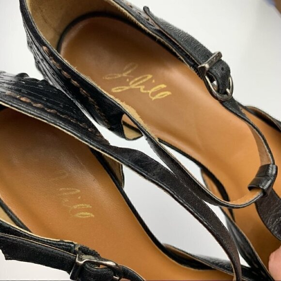 J Jill womens heels size size 38 black leather Mary Janes Academia regency - Picture 10 of 14